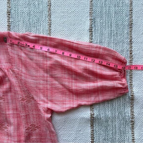 Roller Rabbit Shelter Island Adlaz Orange Plaid Oversized Tunic Top Women’s XL - Picture 7 of 9